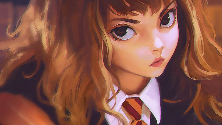 ภาพวาดแฟนอาร์ตของ Hermione Granger, Ilya Kuvshinov, ภาพวาด, Harry Potter, Hermione Granger, วอลล์เปเปอร์ HD