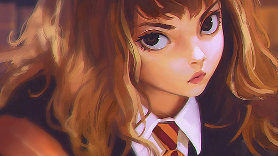 Pintura de fan art de Hermione Granger, Ilya Kuvshinov, dibujo, Harry Potter, Hermione Granger, Fondo de pantalla HD HD wallpaper