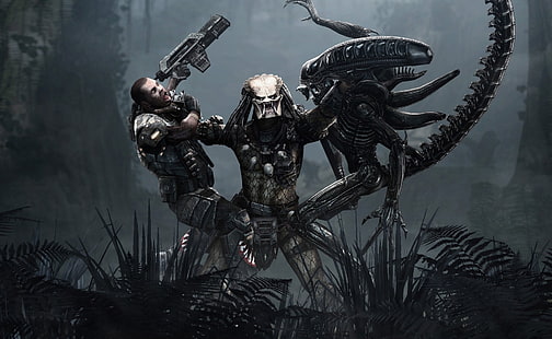 Sfondo di Predator e Alien, Alien, Aliens vs.Predatore, predatore, Sfondo HD HD wallpaper