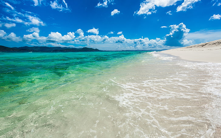 beach, nature, landscape, Virgin Islands, HD wallpaper