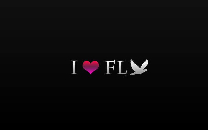 I Love Flying, background, heart, love, passion, HD wallpaper