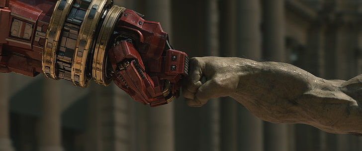 Ilustración de puños de mano, Hulk, Avengers: Age of Ultron, Iron Man, Hulkbuster, The Avengers, Fondo de pantalla HD