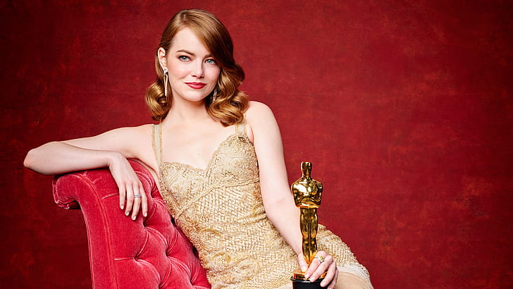 Penghargaan Oscar 2017, Penghargaan Akademi, Emma Stone, Wallpaper HD
