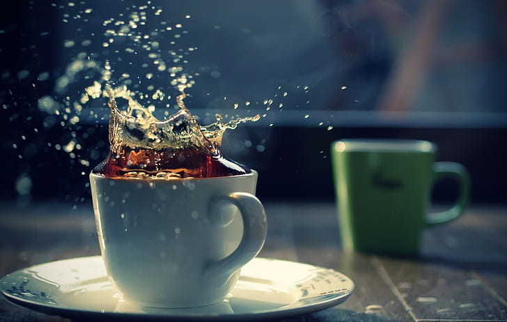 Tee, Flüssigkeit, Spritzer, Tasse, HD-Hintergrundbild