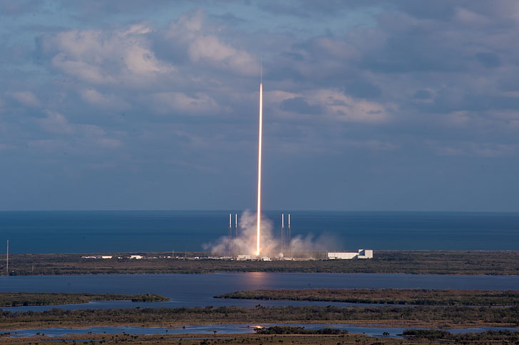 SpaceX, startkuddar, lång exponering, Cape Canaveral, HD tapet