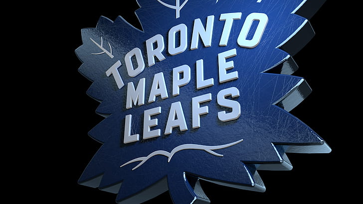 Toronto, hojas de arce, hockey, fondo negro, Fondo de pantalla HD