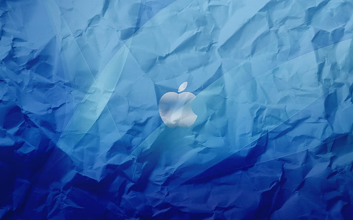 Apfel, Mac, Marke, Logo, Papier, zerknittert, Schatten, HD-Hintergrundbild