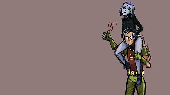 Teen Titans ، DC Comics ، Raven (DC Comics) ، Robin (DC Comics)، خلفية HD HD wallpaper