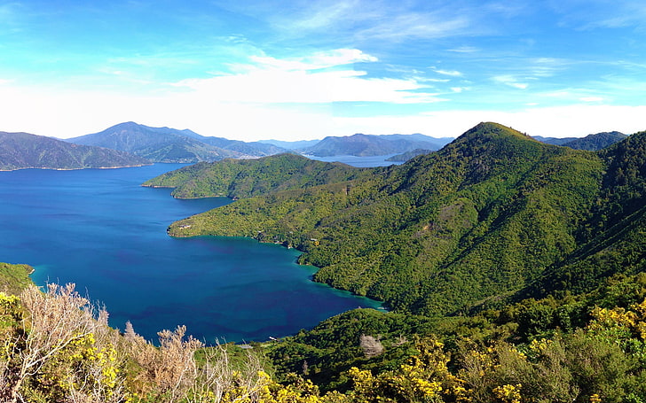 Marlborough suena el paisaje de Nueva Zelanda-Naturaleza HD W .., Fondo de pantalla HD