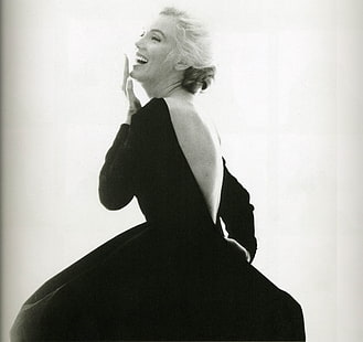 Marilyn Monroe, attrice, ridendo, donne, monocromatico, Sfondo HD HD wallpaper