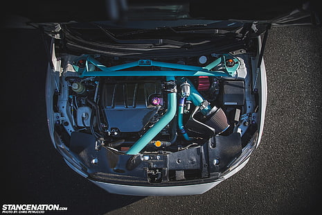 ช่องใส่เครื่องยนต์รถสีน้ำเงินและสีดำ Mitsubishi Lancer Evo X วิวัฒนาการ Mitsubishi Lancer มิตซูบิชิ DAT3VO Work Emotion XD-9 รถยนต์มอเตอร์ยานพาหนะ, วอลล์เปเปอร์ HD HD wallpaper