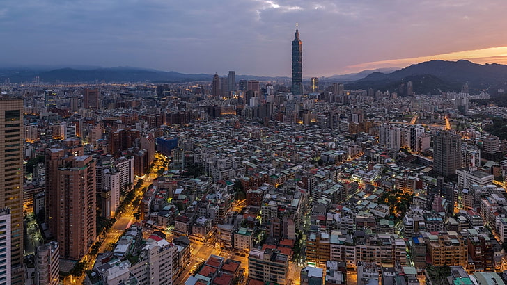 Städte, Taipeh, Gebäude, Stadt, Stadtansicht, Wolkenkratzer, Taipeh 101, Taiwan, HD-Hintergrundbild
