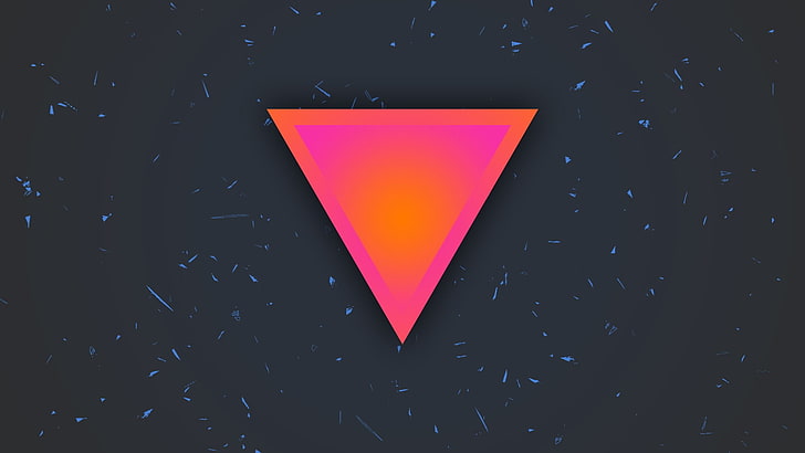 segitiga, abstrak, minimalis, Wallpaper HD