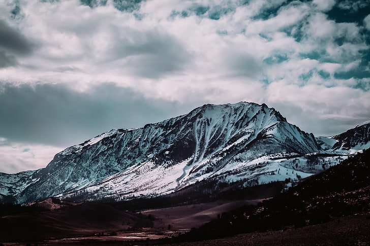 гора, наполненная снегом, фотографии, горы, заснеженные, вершины, HD обои