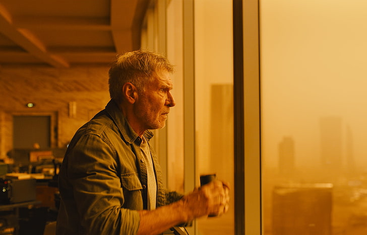 Blade Runner 2049, film, pria, aktor, Harrison Ford, Rick Deckard, Wallpaper HD