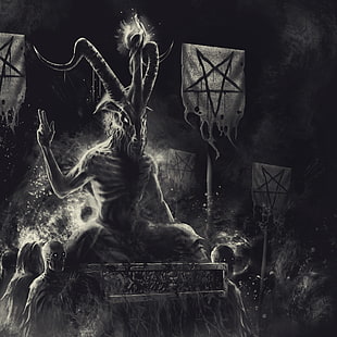 Сатанизм, дьяволы, пентаграмма, HD обои HD wallpaper