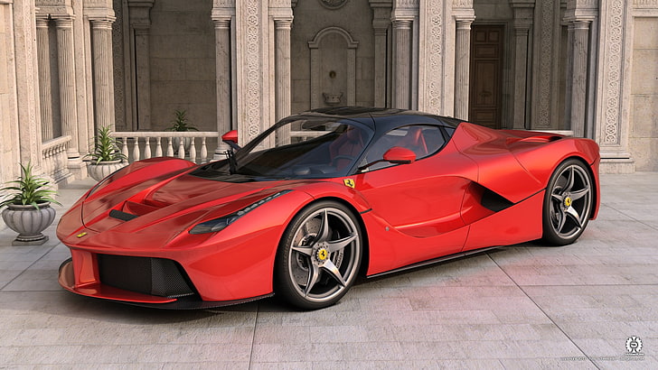 rojo y negro Ferrari LaFerrari sports coupe, Auto, Red, Ferrari, Car, Supercar, LaFerrari, The laferrari, Fondo de pantalla HD