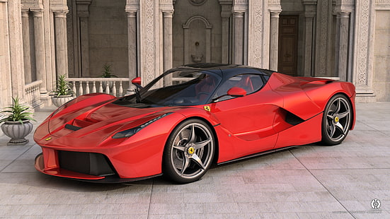 czerwono-czarne sportowe coupe Ferrari LaFerrari, Auto, Red, Ferrari, Car, Supercar, LaFerrari, The laferrari, Tapety HD HD wallpaper