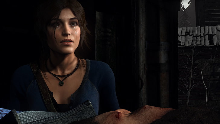 baju biru wanita, Rise of the Tomb Raider, Lara Croft, Wallpaper HD
