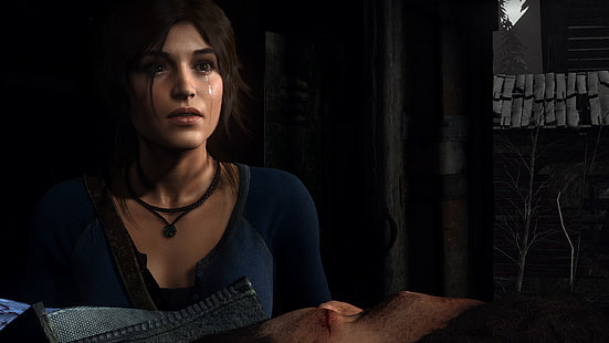 chemise bleue pour femme, Rise of the Tomb Raider, Lara Croft, Fond d'écran HD HD wallpaper
