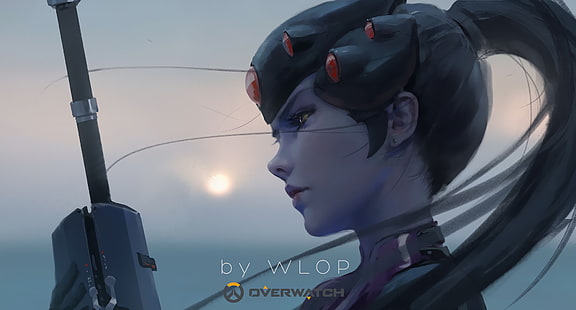 Papel de parede digital de personagem de Overwatch, Widowmaker (Overwatch), WLOP, personagens de videogame, HD papel de parede HD wallpaper