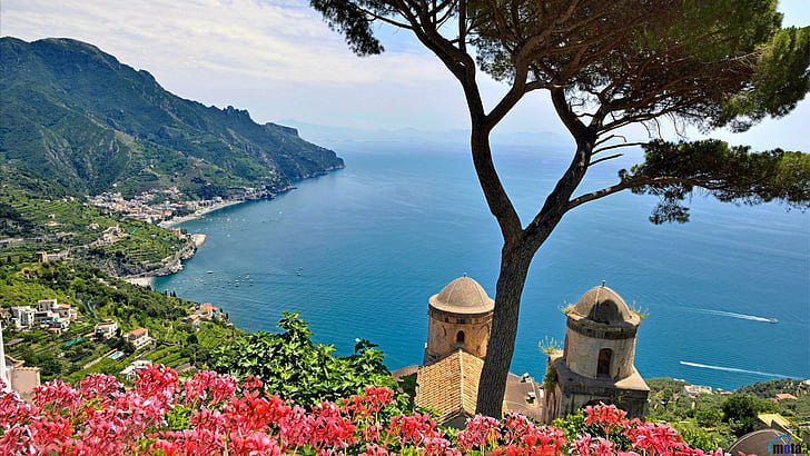 Tapety na pulpit Góry Wybrzeże Amalfitańskie, Włochy., Tapety HD