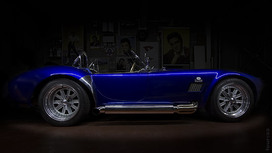 شيلبي ، سيارة ، شيلبي كوبرا ، سيارات زرقاء، خلفية HD HD wallpaper