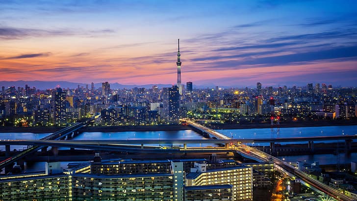 Токио, Tokyo Skytree, HD тапет