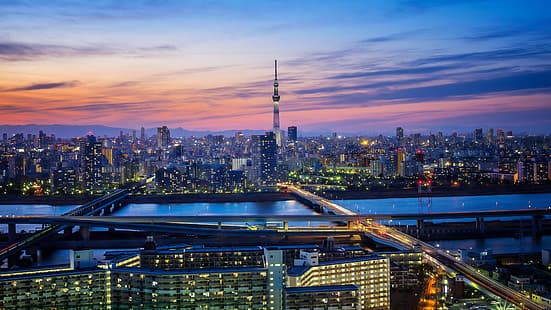 Tokyo, Tokyo Skytree, HD masaüstü duvar kağıdı HD wallpaper