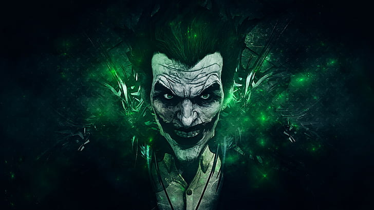 The Joker ، Batman ، joker illustration ، Batman: Arkham Origins ، The Joker ، Warner Bros. Games Montreal ، Rocksteady Studios ، Joker ، Arkham Origins ، Video Game، خلفية HD