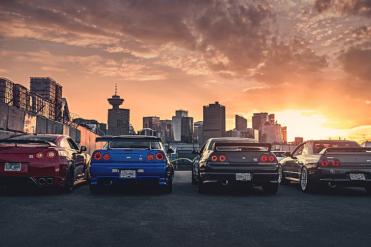 Nissan GT, Nissan Skyline GT, R R34, R R35, HD-Hintergrundbild