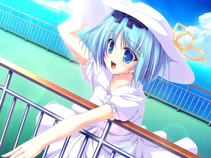 Fondo de pantalla de personaje de mujer anime, tenmaso, magus tale, kujou yuuka, niña, sombrero, alegría, Fondo de pantalla HD
