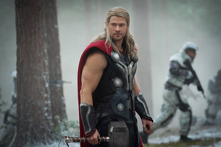 Chris Hemsworth, Avengers: Age of Ultron, The Avengers, Thor, Chris Hemsworth, Mjolnir, movies, Marvel Comics, Marvel Cinematic Universe, HD wallpaper