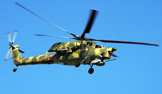 하늘, 헬리콥터, 육군, 러시아, 항공, BBC, Mi-28N, 스포일러, 나이트 헌터, 러시아 공군, Mi-28, 마일, Mi 28, 공격 헬리콥터, 블레이드, Mi28n, Ми28, HD 배경 화면 HD wallpaper
