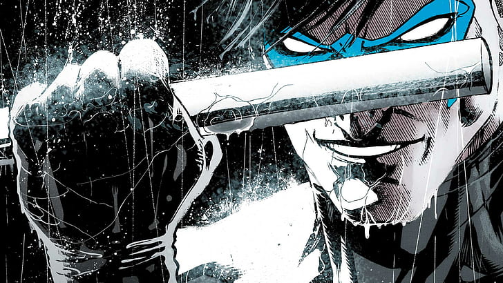 Комиксы DC, Nightwing, иллюстрация, супергерой, HD обои