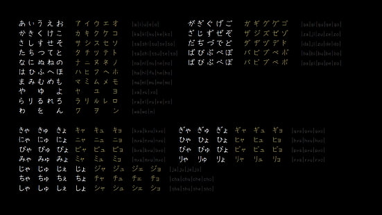 hiragana, katakana, kana, Fondo de pantalla HD HD wallpaper