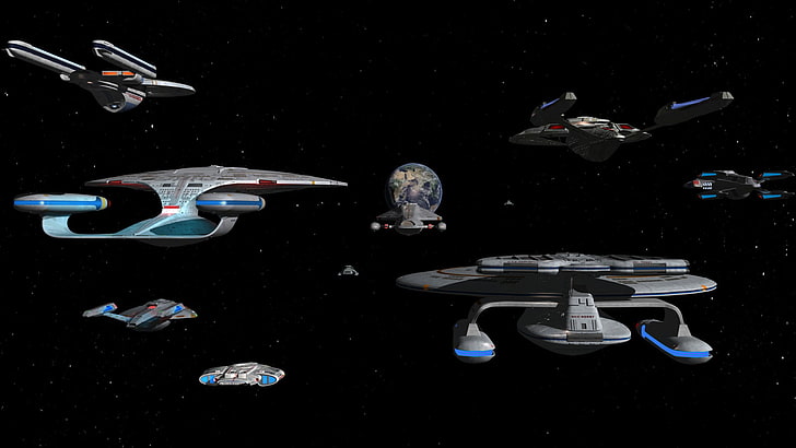 Star Trek USS Enterprise, Star Trek, космически кораб, космос, HD тапет