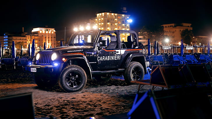 Jeep, Jeep Wrangler, Carabinieri, Sfondo HD
