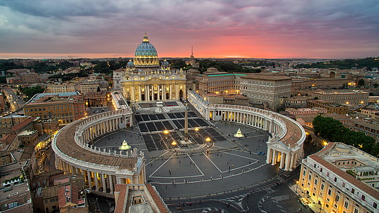 Ватикан, град, заобиколен от Рим, Италия, е седалището на Римокатолическата църква Desktop Hd Wallpaper, HD тапет HD wallpaper