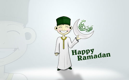 Smiley Happy Ramadan, happy ramadan text overlay, festivaler / helgdagar, Ramadan, eid, festival, semester, smiley face, HD tapet HD wallpaper