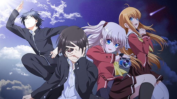 Charlotte (Anime), Tomori Nao, Otosaka Yuu und Nishimori Yusa, HD-Hintergrundbild