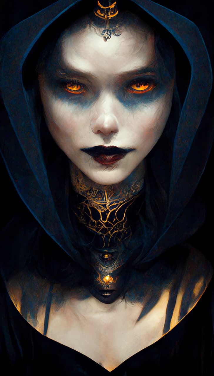 witch, dark fantasy, character design, digital art, women, evil, Queen, princess, HD wallpaper