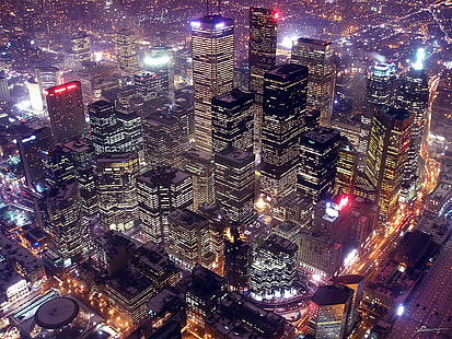 aerial photography of city buildings during night time, city of lights, aerial photography, buildings, night time, longexposure, toronto, skyline, downtown, view, olympus, web, dex, savers, clip art, thumbnails, thumb, digital  graphics, night, cityscape, urban Skyline, architecture, asia, skyscraper, downtown District, urban Scene, famous Place, tower, city, street, dusk, building Exterior, aerial View, HD wallpaper HD wallpaper