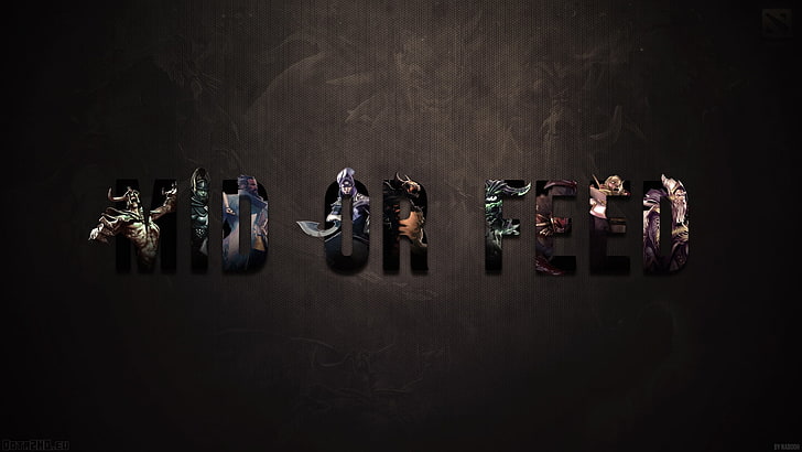Mid or Feed signage, mid or feed, dota 2, letter, HD wallpaper