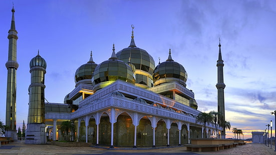 Religieux, mosquée, kristall, masjid, bâtiment, Fond d'écran HD HD wallpaper