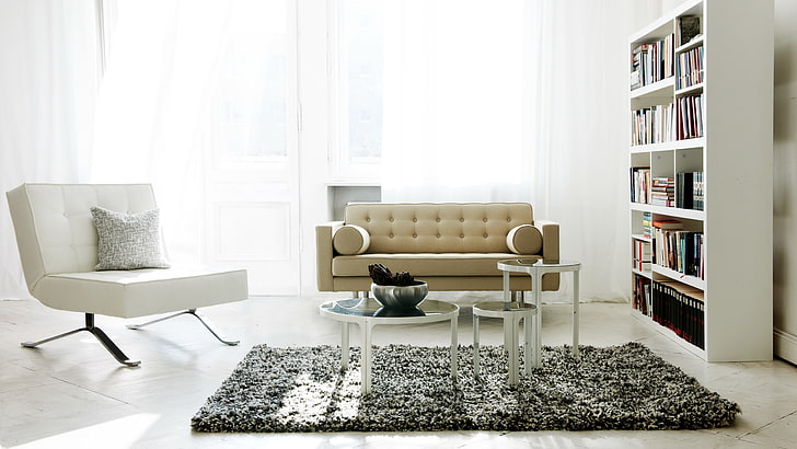 modern living room idea image, HD wallpaper