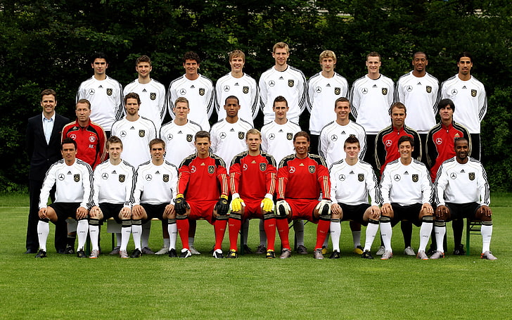 men's white-and-red football jersey lot, Bayern, the Germans, Germany, Federal team, HD wallpaper