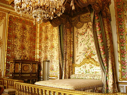 bâtiment, château, conception, France, français, palais, chambre, Versailles, Fond d'écran HD HD wallpaper