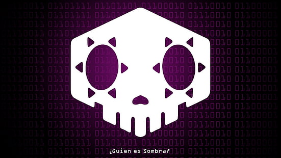Overwatch-Sombra-логотип-hacker- (7212), HD обои HD wallpaper