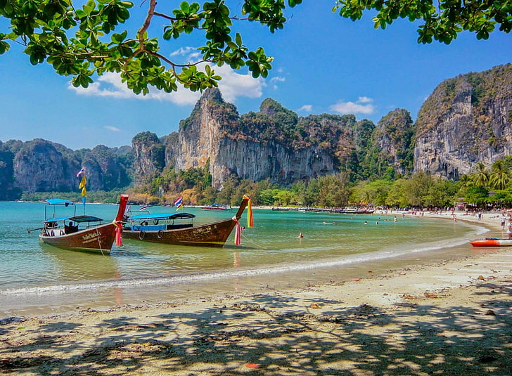 الشاطئ والمناظر الطبيعية وتايلاند، خلفية HD